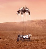 Mars 2020 Perseverance rover landing illustration (NASA/JPL)