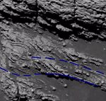 Mars rock with ripples caused by water (NASA/JPL)
