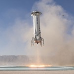 New Shepard landing on Mission 7, Dec. 2017 (Blue Origin)