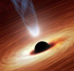 NGC 1365 supermassive black hole illus. (NASA)