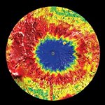 Mars Odyssey map of south polar water ice (NASA/JPL/Univ. Arizona)