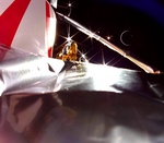 Peregrine lunar lander in space (Astrobotic)