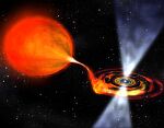 Pulsar and companion star illustration (NASA/GSFC)