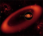 Spitzer image of giant ring around Saturn (NASA/JPL)