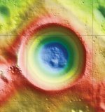 Shackleton crater topographic map (NASA/MIT)