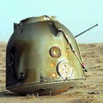 Shenzhou 3 descent capsule after landing (Peoples Daily)
