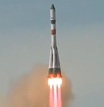  Soyuz launch of Progress MS-20 (NASA TV)