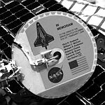 STS-107 memorial plaque on Spirit (NASA/JPL)