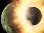 Exoplanet collision illustration (NASA/JPL)