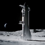 SpaceX Starship on the Moon (SpaceX)