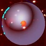 Illustration of sphere around young star (NRAO)