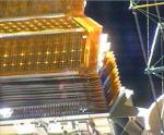 STS-117: P6 solar array retraction (NASA)