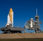 STS-130: rollout (NASA/KSC)