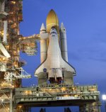 STS-135: shuttle on pad (NASA/KSC)