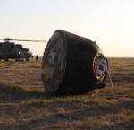 Shenzhou 7 capsule after landing (Xinhua)