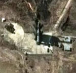 Taepodong-2 rocket on pad in late March 2009 (Digitalglobe)