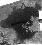 Cassini radar image of Titan lakes, March 2007 (NASA/JPL)