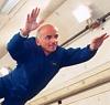 Dennis Tito on a Russian zero-g plane, courtesy Space Adventures